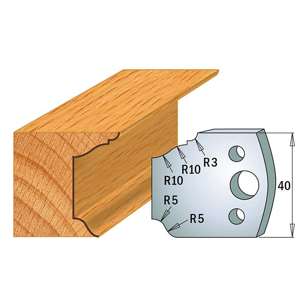 CMT Orange Tools 690.079 PROFILE KNIVES FOR INSERT SHAPER SYSTEM SP 1-37/64”x5/32”  (40x4mm)