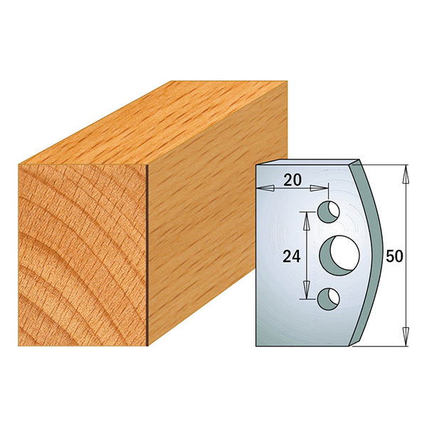 CMT Orange Tools 690.500 PROFILE KNIVES FOR INSERT SHAPER SYSTEM SP 1-31/32”x5/32” (50x4mm)