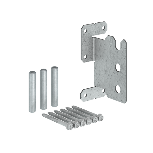 Simpson CJT3ZS CJTZ 12-Gauge ZMAX Galvanized Concealed Joist Tie with 3 Short Pins