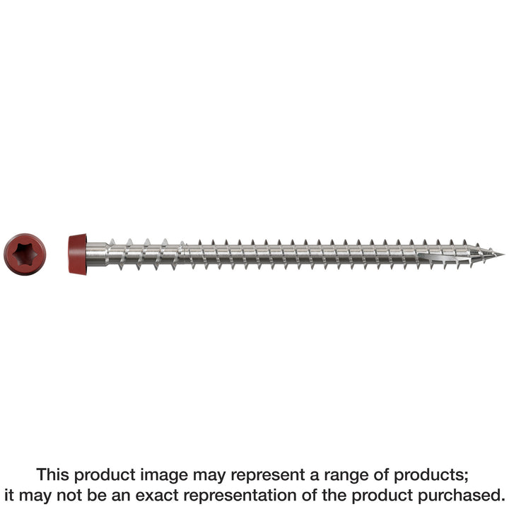 Simpson DCU234S316RD01 Deck-Drive DCU COMPOSITE Screw Collated — #10 x 2-3/4 in. Type 316, Red 01 1000-Qty