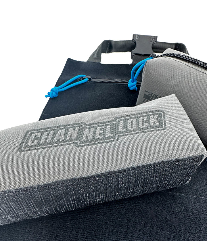Channellock MTR2G PRO 2-Pouch Tool Roll System Grey Fused Cordura w/ BKL