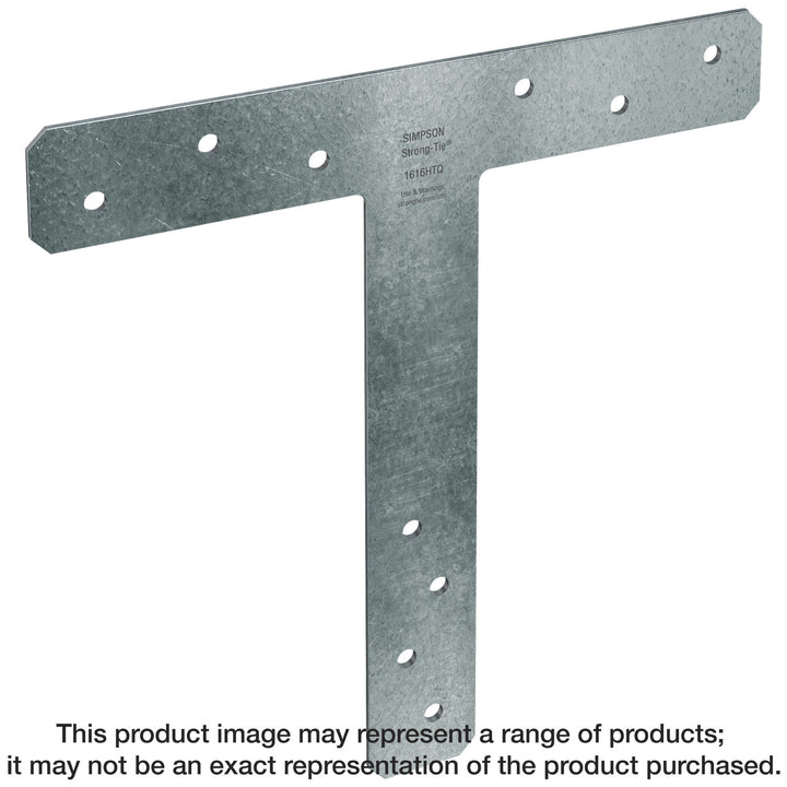 Simpson 1616HTQ HTQ 16 in. x 16 in. 7-Gauge Hot-Dip Galvanized Heavy T Strap