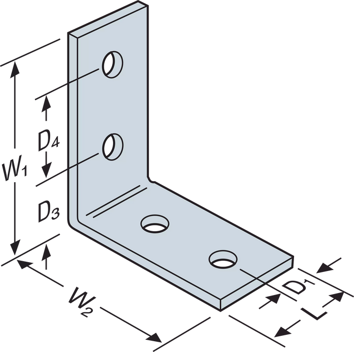 Simpson HL53 HL 5-3/4 in. x 2-1/2 in. Galvanized Heavy Angle