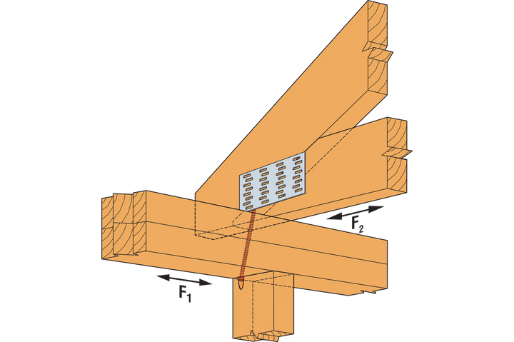 Simpson SDWC15600-KT Strong-Drive SDWC TRUSS Screw — .155 in. x 6 in. T30 Clear-Zinc Coat, Orange 50-Qty