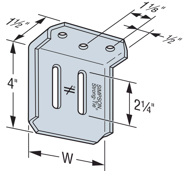 Simpson SCW3.25-KT SCW 3-1/4 in. Head-of-Wall Slide-Clip Connector w/ Screws 25-Qty