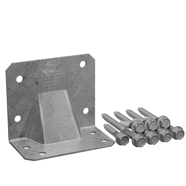 Simpson HGA10KTHDG HGA Hot-Dip Galvanized Hurricane Gusset Angle with SDS Screws 10-Qty