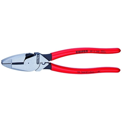 Knipex 0911240SBA New England Linesman Pliers, 9 1/2 in Length, Plastic Coated Handle