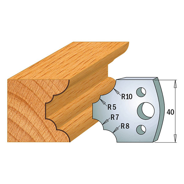 CMT Orange Tools 690.022 PROFILE KNIVES FOR INSERT SHAPER SYSTEM SP 1-37/64”x5/32”  (40x4mm)