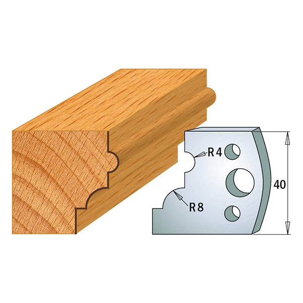 CMT Orange Tools 690.024 PROFILE KNIVES FOR INSERT SHAPER SYSTEM SP 1-37/64”x5/32”  (40x4mm)