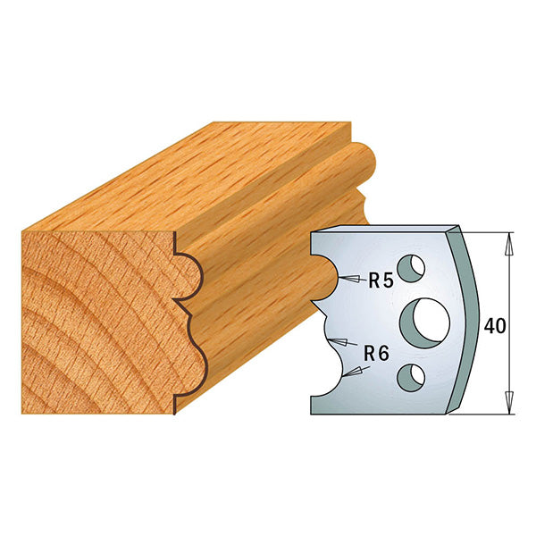 CMT Orange Tools 690.029 PROFILE KNIVES FOR INSERT SHAPER SYSTEM SP 1-37/64”x5/32”  (40x4mm)