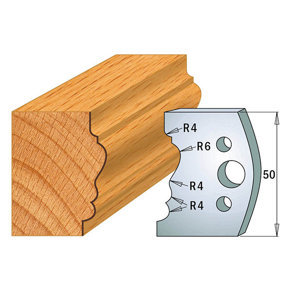 CMT Orange Tools 690.511 PROFILE KNIVES FOR INSERT SHAPER SYSTEM SP 1-31/32”x5/32” (50x4mm)