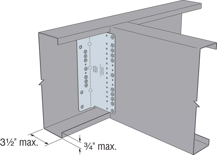 Simpson SJC10.25-R15 SJC 2 in. x 4-1/2 in. x 10-1/4 in. 14-Gauge Galvanized Steel-Joist Connector 15-Qty