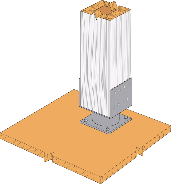 Simpson ECB66 ECB 2-in. Standoff Elevated Column Base for 6x6