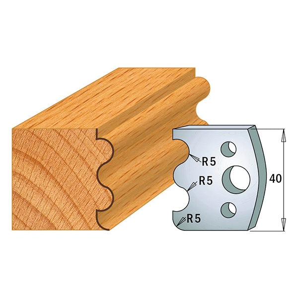 CMT Orange Tools 690.006 PROFILE KNIVES FOR INSERT SHAPER SYSTEM SP 1-37/64”x5/32”  (40x4mm)