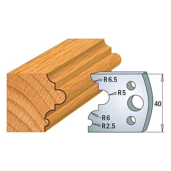 CMT Orange Tools 690.036 PROFILE KNIVES FOR INSERT SHAPER SYSTEM SP 1-37/64”x5/32”  (40x4mm)