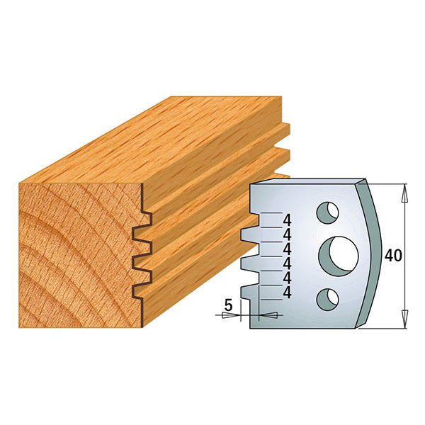 CMT Orange Tools 690.076 PROFILE KNIVES FOR INSERT SHAPER SYSTEM SP 1-37/64”x5/32”  (40x4mm)