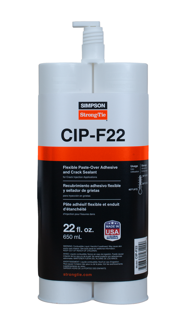 Simpson CIP-F22 CIP-F Flexible Paste-Over Adhesive and Crack Sealant 22 oz.