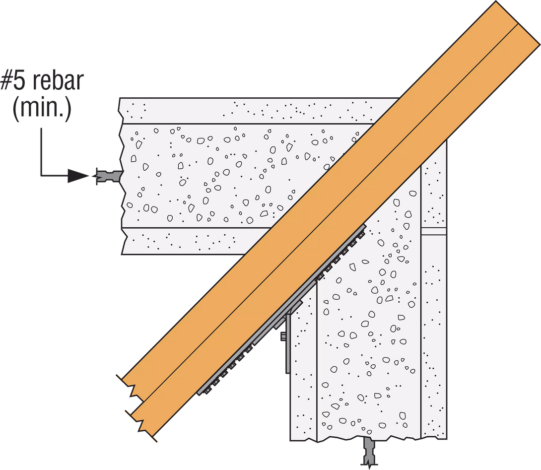 Simpson FGTRHR FGTR Face-Mount Retrofit Girder Tiedown, Right Corner Hip