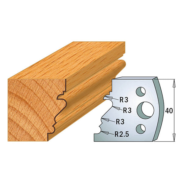 CMT Orange Tools 690.122 PROFILE KNIVES FOR INSERT SHAPER SYSTEM SP 1-37/64”x5/32”  (40x4mm)