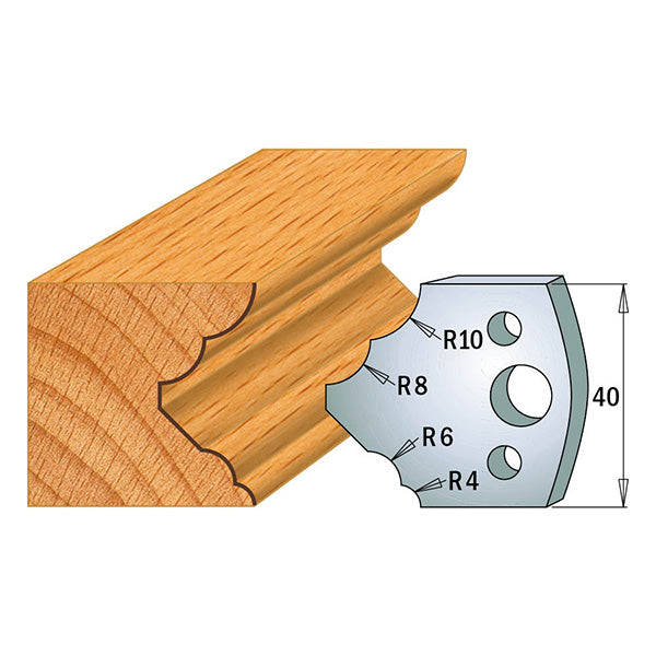 CMT Orange Tools 690.125 PROFILE KNIVES FOR INSERT SHAPER SYSTEM SP 1-37/64”x5/32”  (40x4mm)