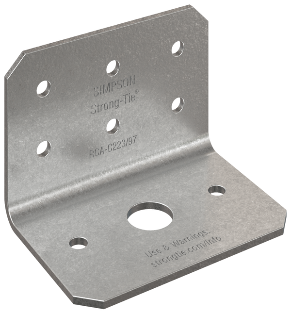 Simpson RCA-C223/97-R90 RCA-C 2 in. x 2 in. x 3 in. 12-Gauge Rigid Connector Angle for Concrete 90-Qty