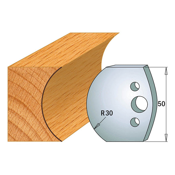 CMT Orange Tools 690.544 PROFILE KNIVES FOR INSERT SHAPER SYSTEM SP 1-31/32”x5/32” (50x4mm)