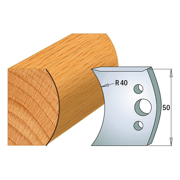 CMT Orange Tools 690.555 PROFILE KNIVES FOR INSERT SHAPER SYSTEM SP 1-31/32”x5/32” (50x4mm)