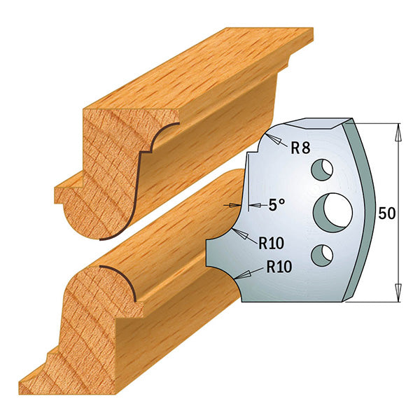 CMT Orange Tools 690.557 PROFILE KNIVES FOR INSERT SHAPER SYSTEM SP 1-31/32”x5/32” (50x4mm)