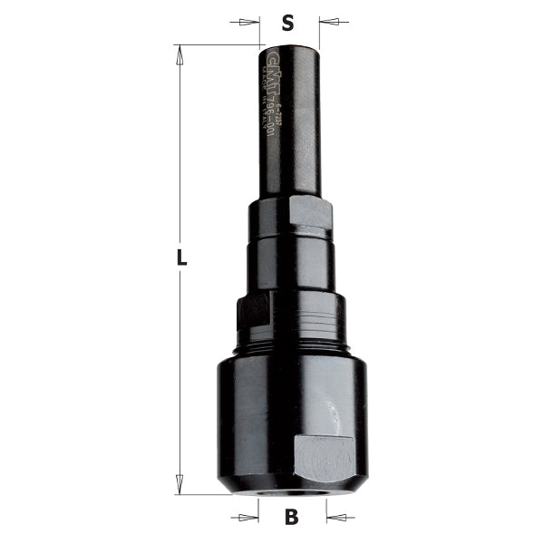 CMT Orange Tools 796.001.00 ROUTER COLLET EXTENSION WITH 1/2’’ COLLET