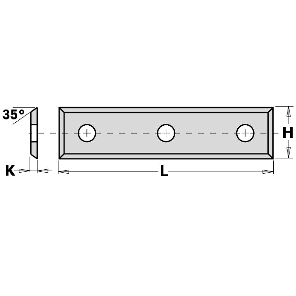 CMT Orange Tools 790.500.09 SOLID CARBIDE KNIVES (4/35°) 50x9x1.5mm HW-F1640