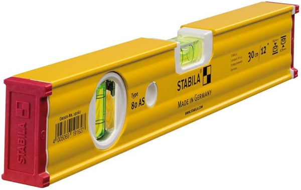 Stabila 29012 12 Inch Type 80 AS Spirit Level Tool - STABILA