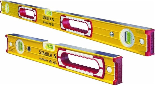 Stabila 37816 48-Inch and 16-Inch Aluminum Box Beam Level Set, Yellow