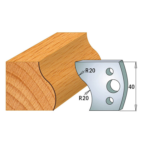 CMT Orange Tools 690.009 PROFILE KNIVES FOR INSERT SHAPER SYSTEM SP 1-37/64”x5/32”  (40x4mm)