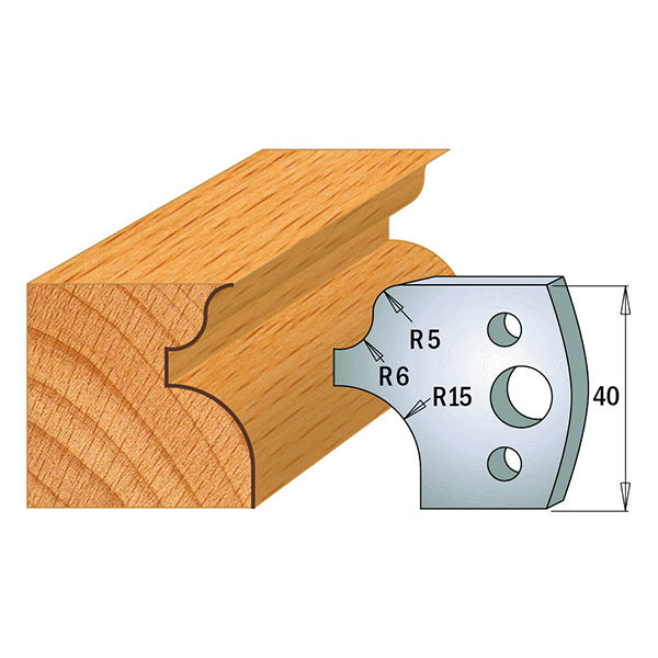 CMT Orange Tools 690.011 PROFILE KNIVES FOR INSERT SHAPER SYSTEM SP 1-37/64”x5/32”  (40x4mm)