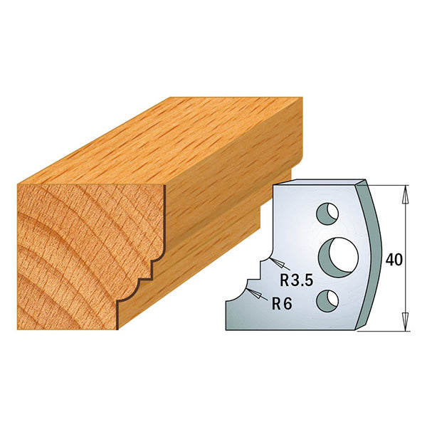 CMT Orange Tools 690.019 PROFILE KNIVES FOR INSERT SHAPER SYSTEM SP 1-37/64”x5/32”  (40x4mm)