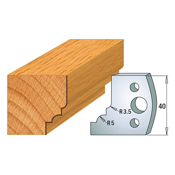 CMT Orange Tools 690.020 PROFILE KNIVES FOR INSERT SHAPER SYSTEM SP 1-37/64”x5/32”  (40x4mm)