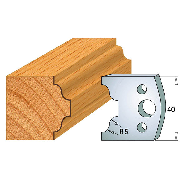 CMT Orange Tools 690.025 PROFILE KNIVES FOR INSERT SHAPER SYSTEM SP 1-37/64”x5/32”  (40x4mm)