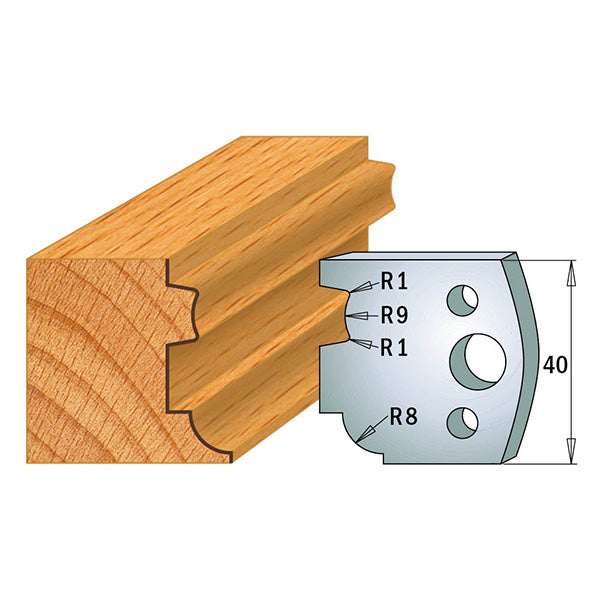 CMT Orange Tools 690.026 PROFILE KNIVES FOR INSERT SHAPER SYSTEM SP 1-37/64”x5/32”  (40x4mm)