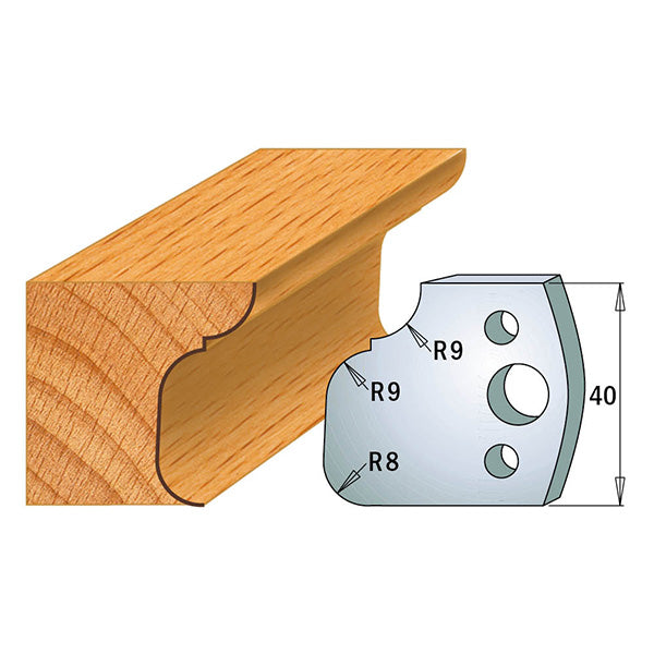 CMT Orange Tools 690.068 PROFILE KNIVES FOR INSERT SHAPER SYSTEM SP 1-37/64”x5/32”  (40x4mm)