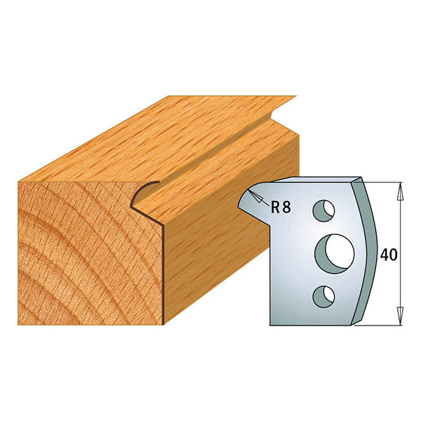 CMT Orange Tools 690.116 PROFILE KNIVES FOR INSERT SHAPER SYSTEM SP 1-37/64”x5/32”  (40x4mm)