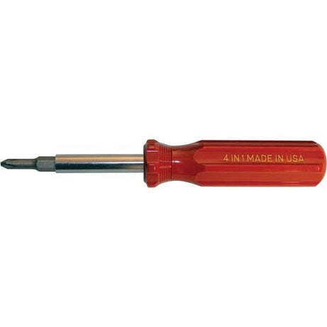 ALFA Tools SCD49R 4 IN 1 PHILLIPS /SQUARE RED SCREWDRIVER 12/pack