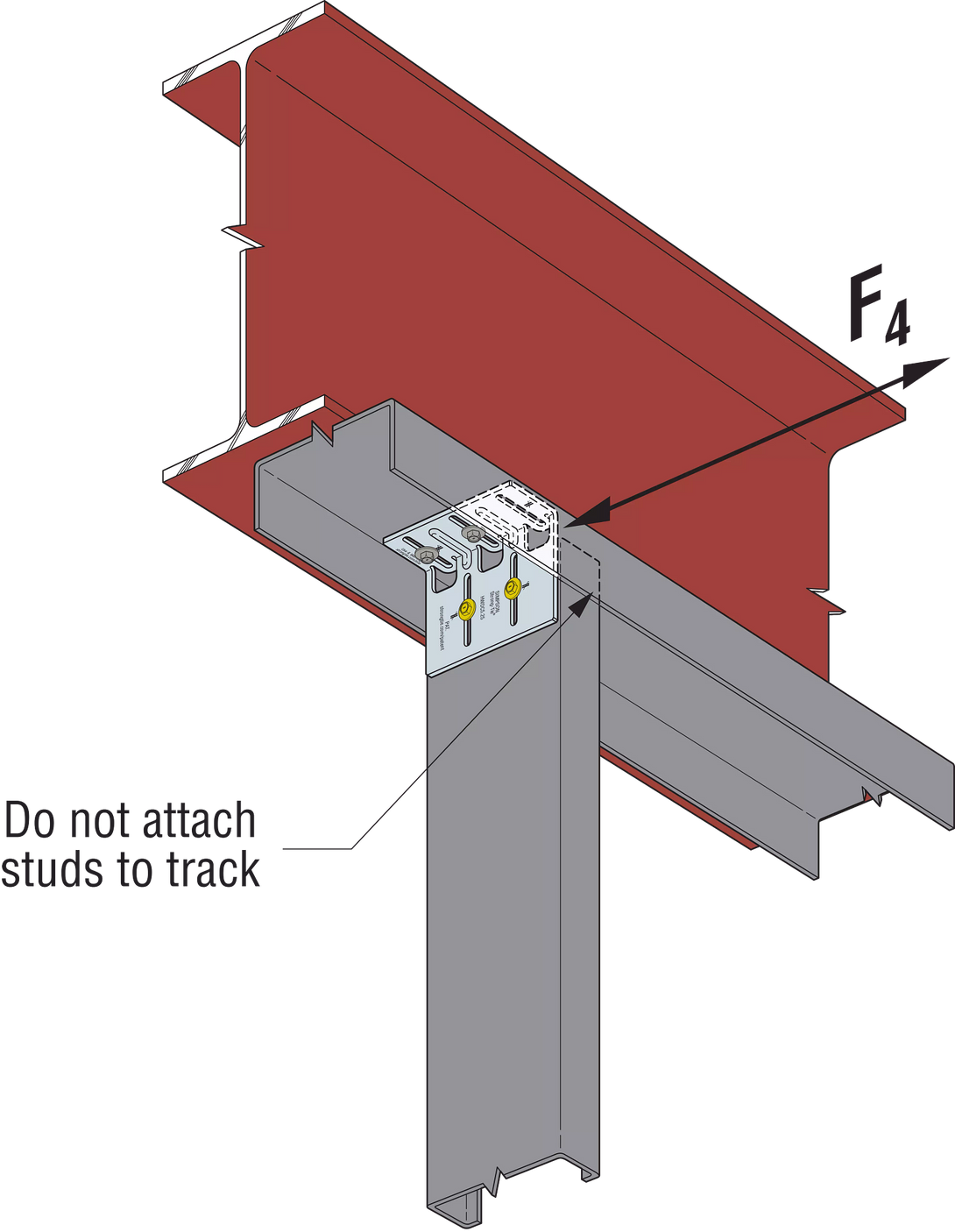 Simpson HWDC5.25-KT25 HWDC 5-1/4 in. Head-of-Wall Drift-Clip Connector 25-Qty