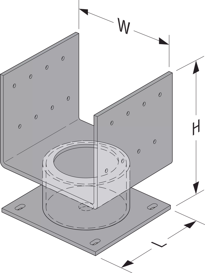 Simpson ECB66 ECB 2-in. Standoff Elevated Column Base for 6x6