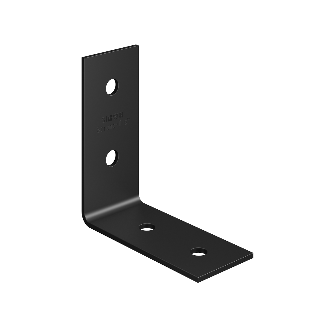 Simpson HL53PC HLPC 5-3/4 in. x 2-1/2 in. Black Powder-Coated Ornamental Heavy Angle