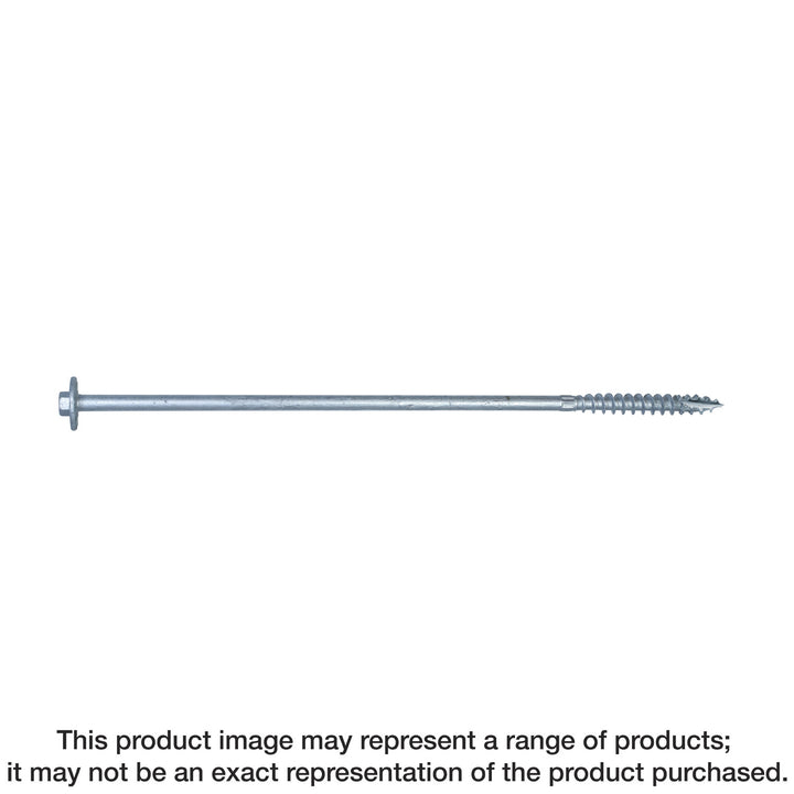 Simpson SDWH271200SS-R25 Strong-Drive SDWH TIMBER-HEX SS Screw — 0.275 in. x 12 in. 1/2 Hex, Type 316 25-Qty