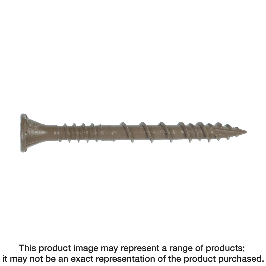 Simpson DSVT2R1LB Deck-Drive DSV WOOD Screw — #10 x 2 in. T-25, Flat Head, Quik Guard, Tan 1 lb.