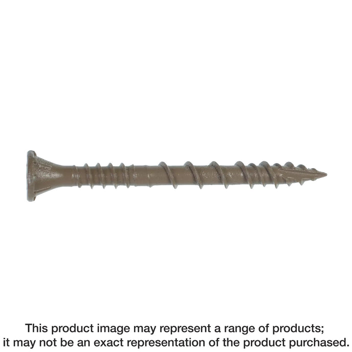 Simpson DSVT2R5LB Deck-Drive DSV WOOD Screw — #10 x 2 in. T-25, Flat Head, Quik Guard, Tan 5 lb.