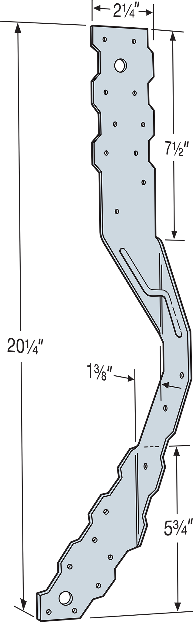 Simpson H7Z H7 16-Gauge ZMAX Galvanized Hurricane Tie