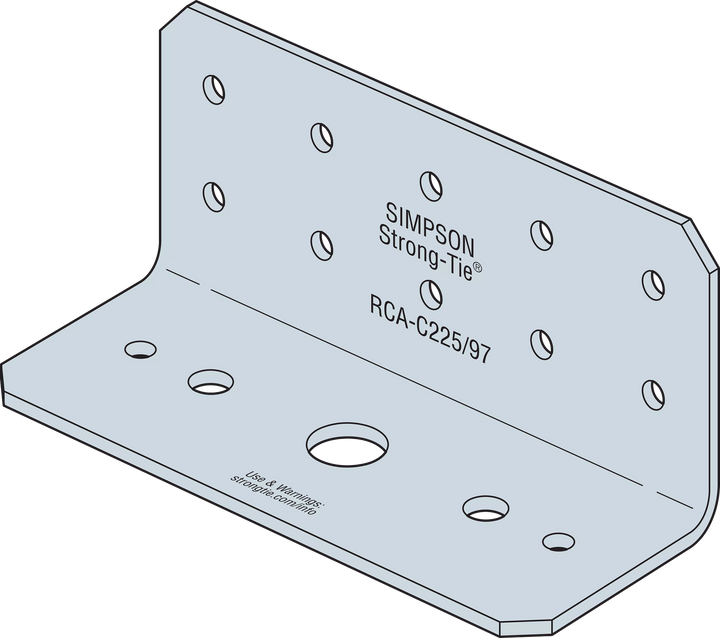 Simpson RCA-C225/97-R55 RCA-C 2 in. x 2 in. x 5 in. 12-Gauge Rigid Connector Angle for Concrete 55-Qty