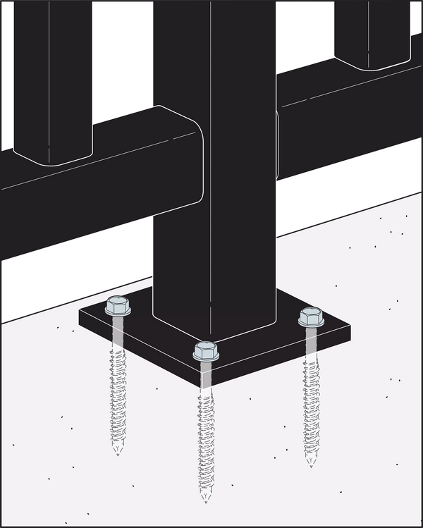 Simpson TTN25214HSS Titen 1/4 in. x 2-1/4 in. Hex-Head Stainless-Steel Concrete and Masonry Screw 100-Qty